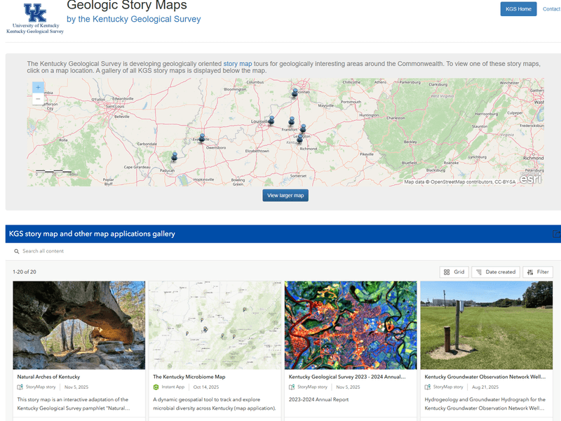 Preview of Geologic Story Maps