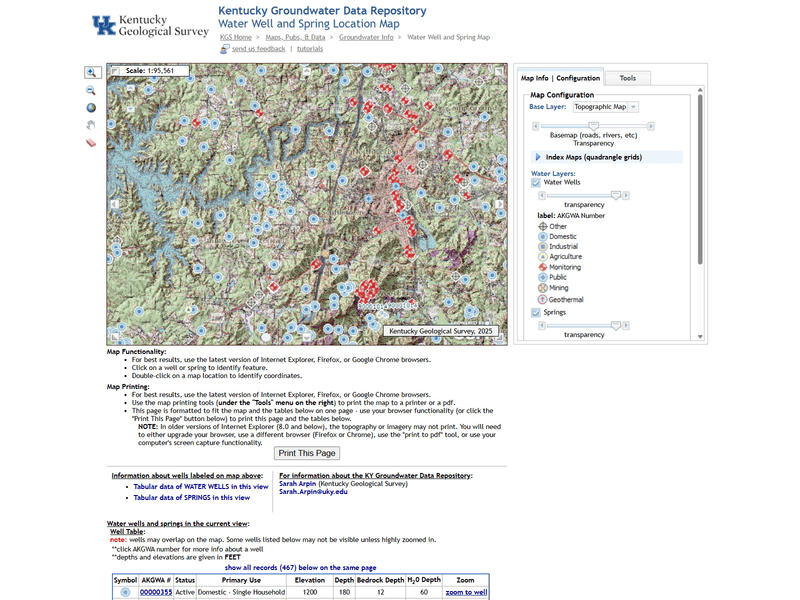 Preview of Water Well and Spring Location Map
