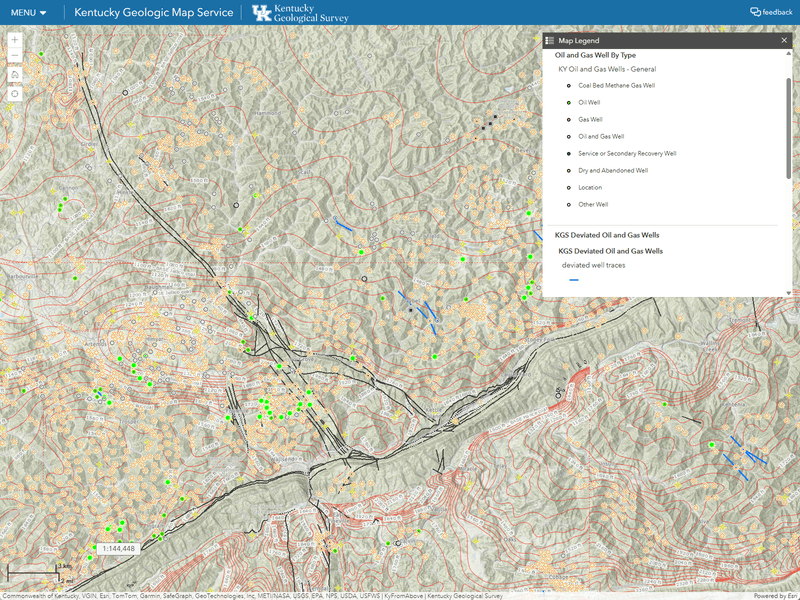 Preview of Petroleum Geology Map - Kentucky Geologic Map Service