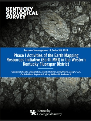 Cover for Phase I Activities of the Earth Mapping Resources Initiative (Earth MRI) in the Western Kentucky Fluorspar District