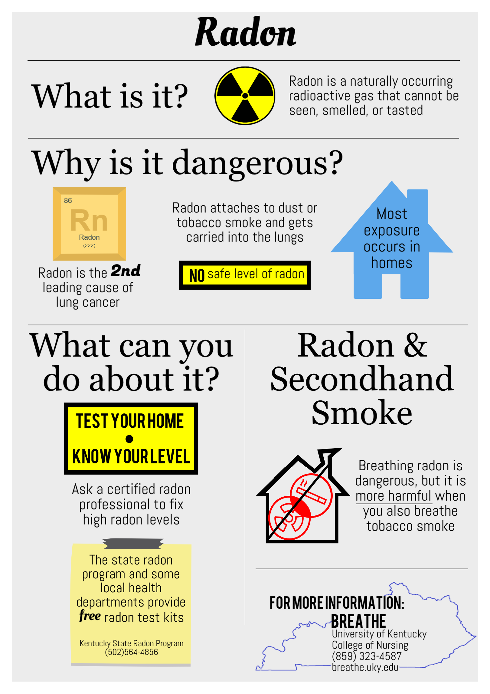 Radon and tobacco smoke synergistic risk flyer — page 1