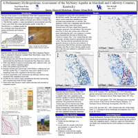 A Preliminary Hydrogeologic Assessment of the McNairy Aquifer in Marshall and Calloway Counties, Kentucky poster