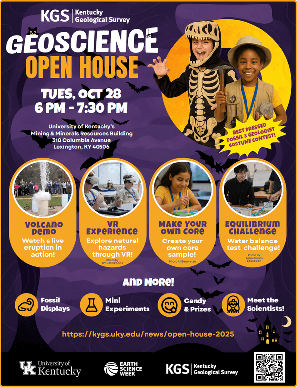 2025 Kentucky Geological Survey Geoscience Open House flyer