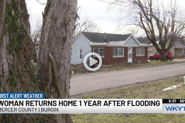 Burgin flood survivor returns home