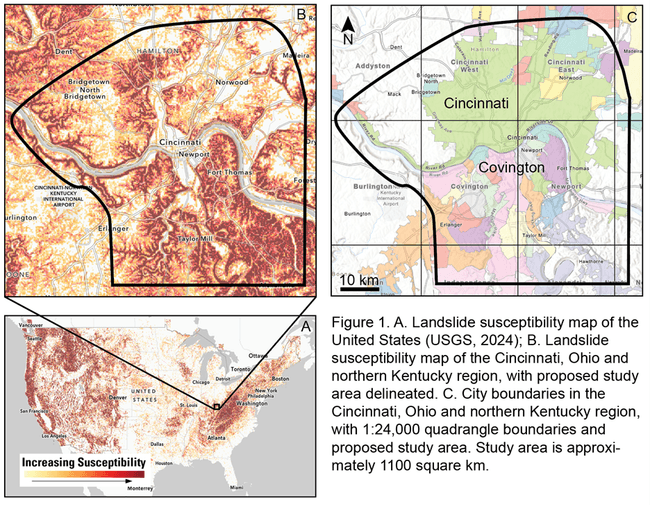 Landslide inventory and susceptibility mapping for Cincinnati and northern Kentucky: improving hazard assessment in a landslide-prone urban region featured image