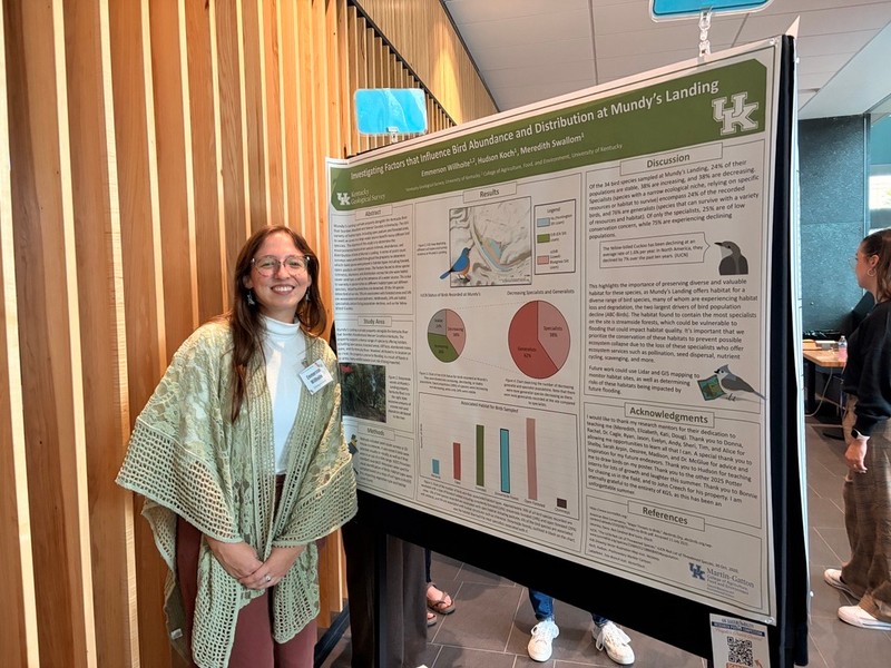 Emmerson Willhoite shared her summer research findings with the UK community at the 2025 UK Sustainability Showcase.