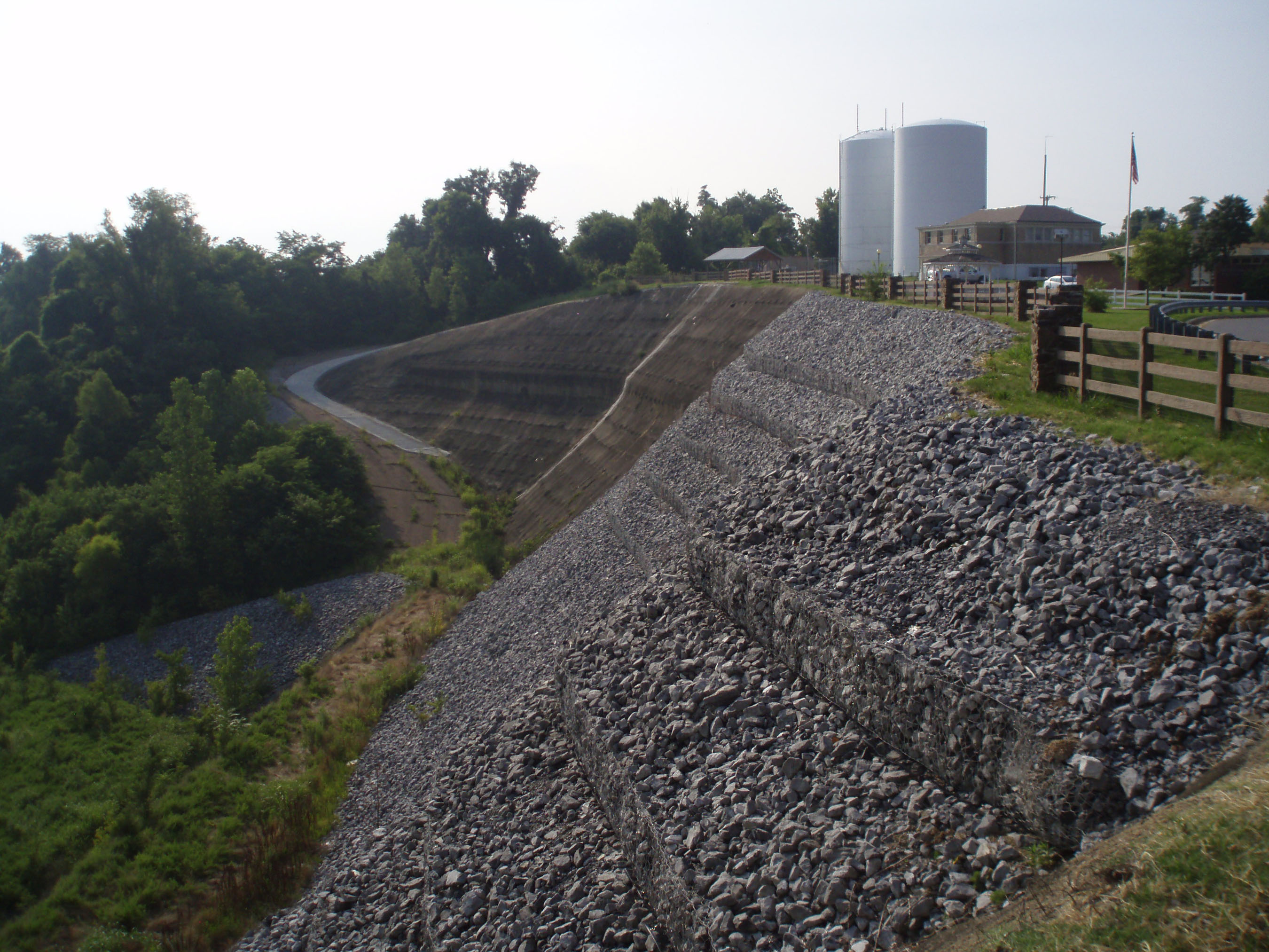 Large, stabilized slope in Hickman, KY. Photo by Matt Crawford.