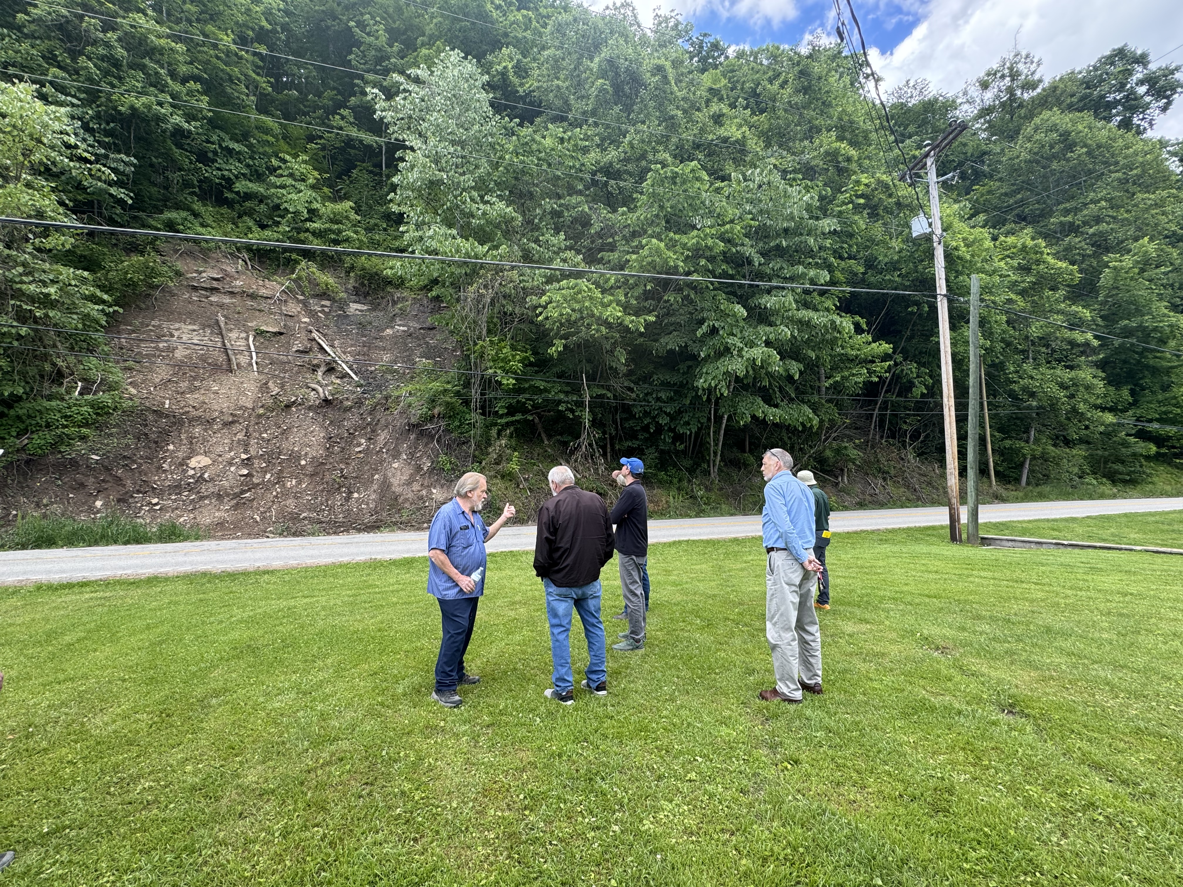 Thin landslide that occurred in Letcher County in 2025. Photo by Sarah Johnson.