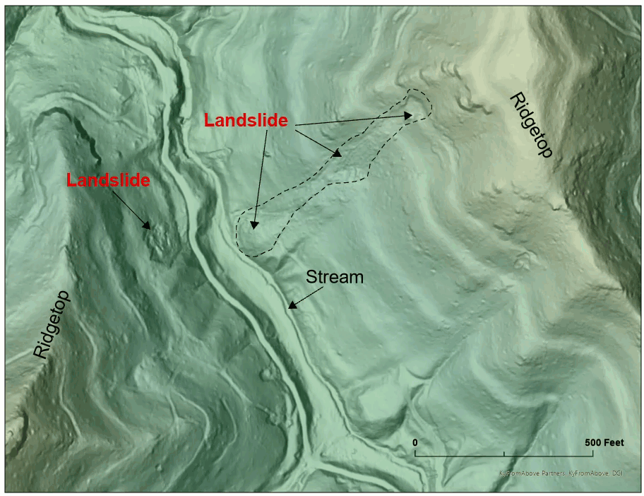 Little Leatherwood debris flow.