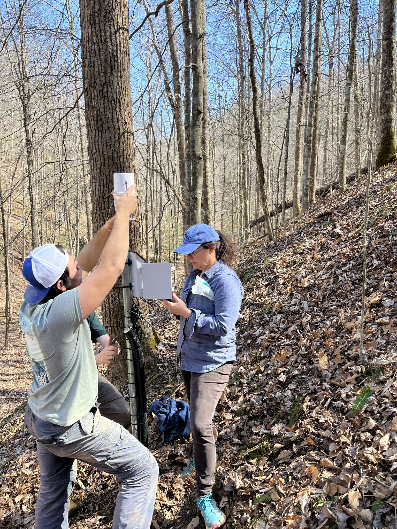 Assembly of data logger and weather station component. Photo by Sarah Johnson.